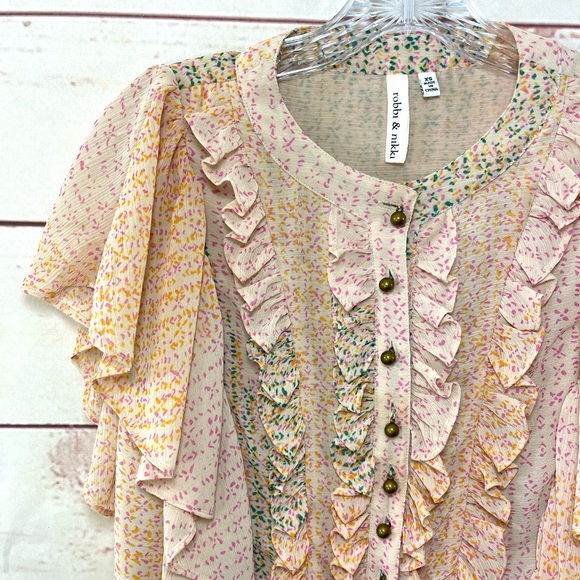 Robbi & Nikki Multi Print Blouse - XS - Picture 3 of 12